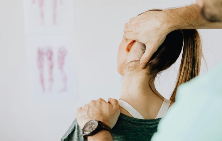 a woman is shown in a doctor's office