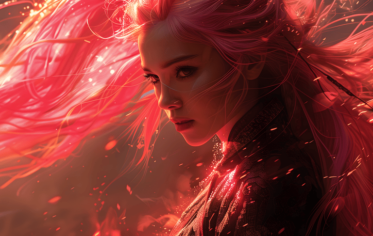 Young woman wielding her fire power