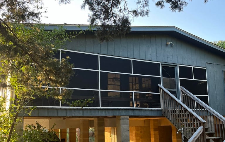 Coastal Beach House with Screen Tight system and Fiberglass Screen