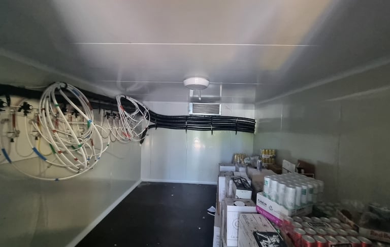 Beer room fitted in chiller room