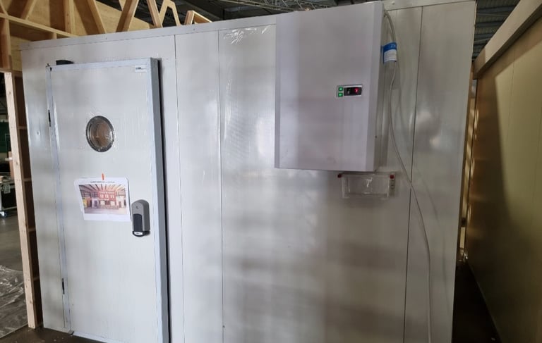 A freezer room with monoblock unit