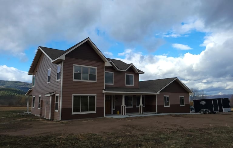 Montana custom home finished by Saddle Horn Custom Homes in MT