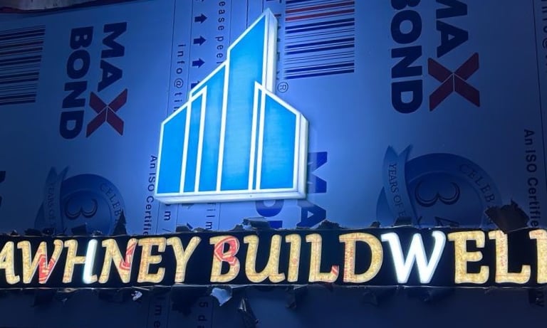 led sign board for building