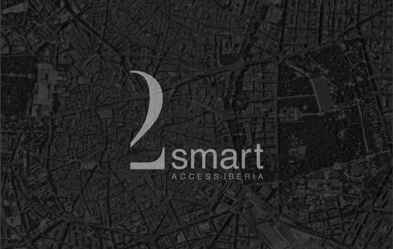 A map of a city with the logo of the company