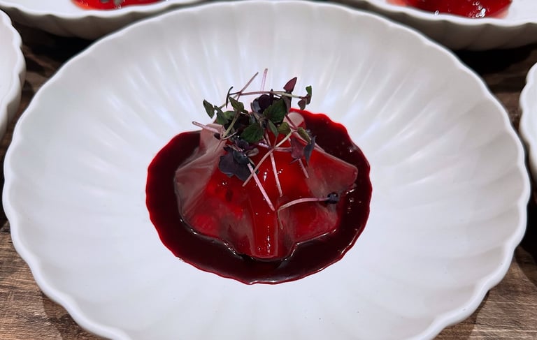 présentation gastronomique réalisée par chef privé