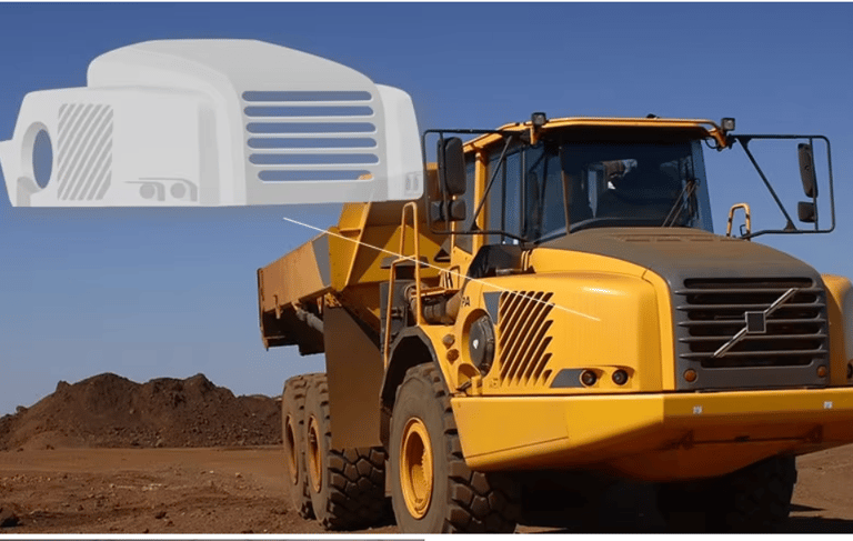 Hoods, protective covers, and covering parts for construction machinery loaders and excavators.