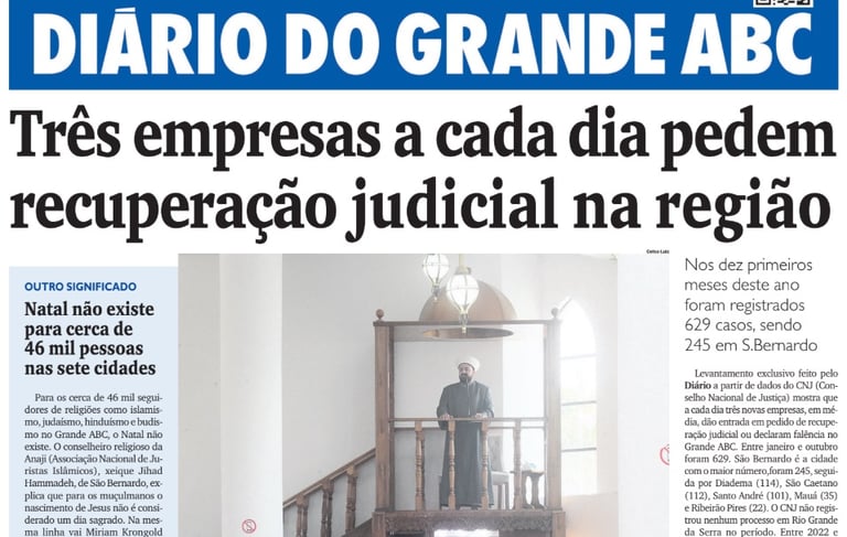 Reportagem no jornal DGABC
