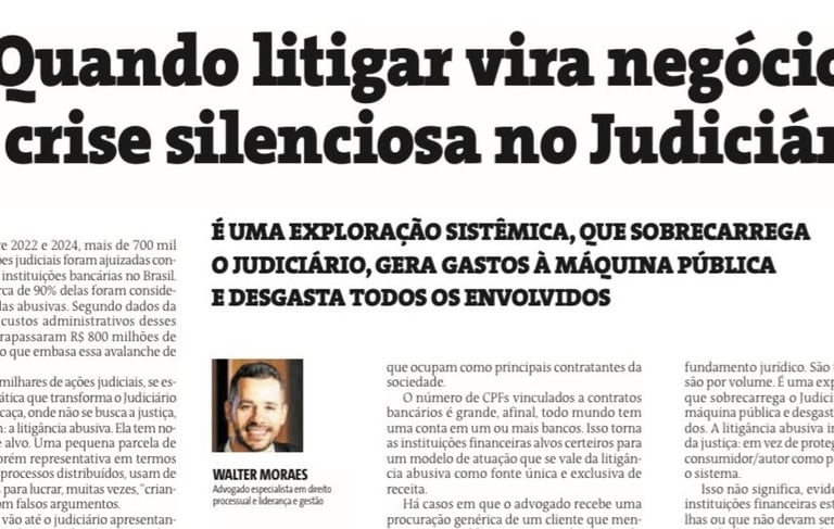 Artigo no jornal Estado de Minas