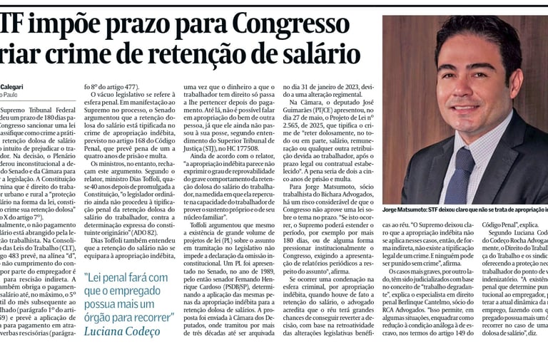 Reportagem no Valor Econômico
