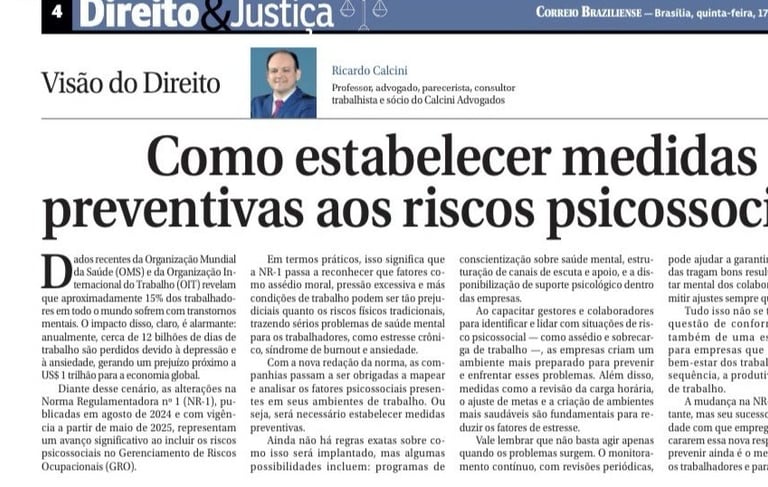 Artigo no Correio Braziliense