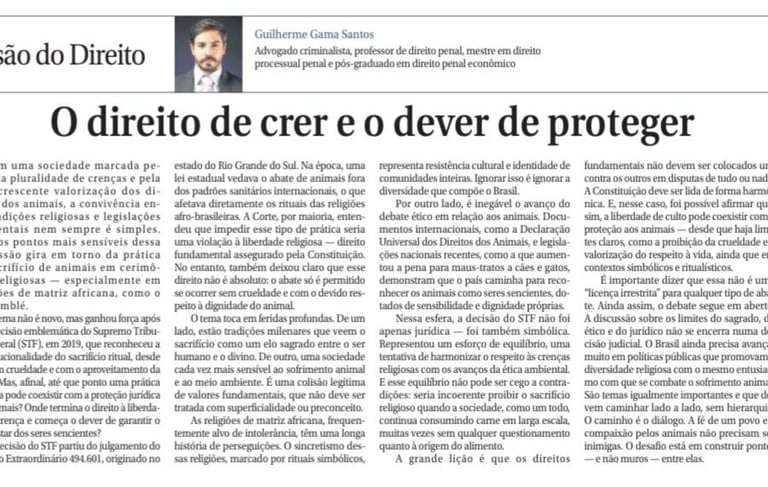 Artigo no Correio Braziliense