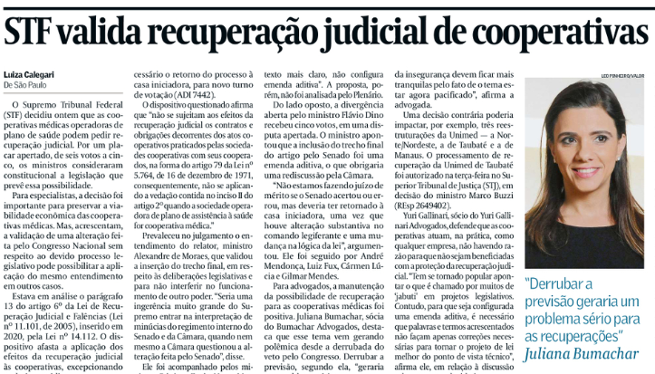 Reportagem no jornal Valor Econômico
