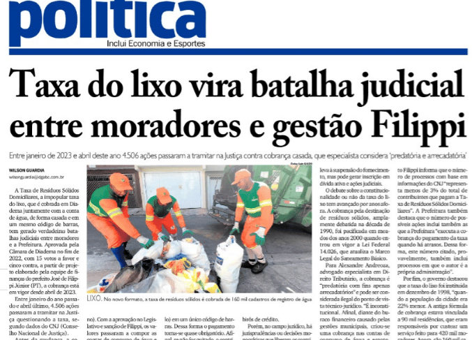 Reportagem no jornal Diário do Grande ABC