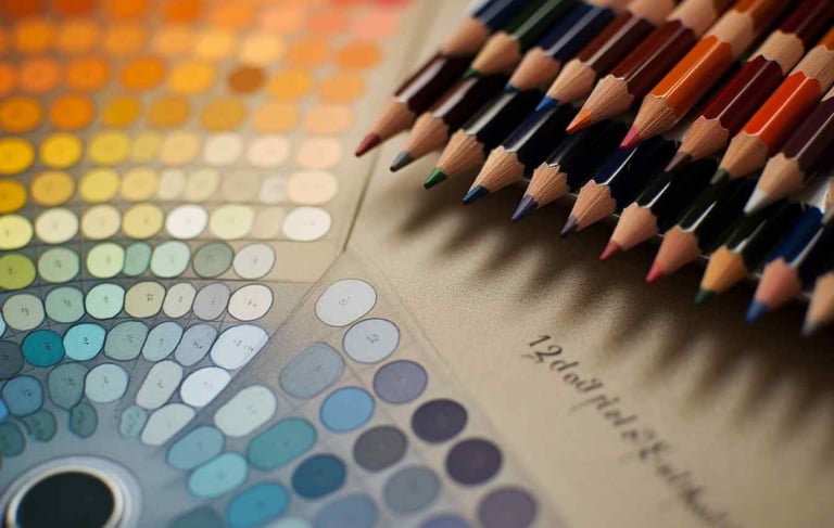 Keep track of all your pen and pencil colors with these color swatch pages