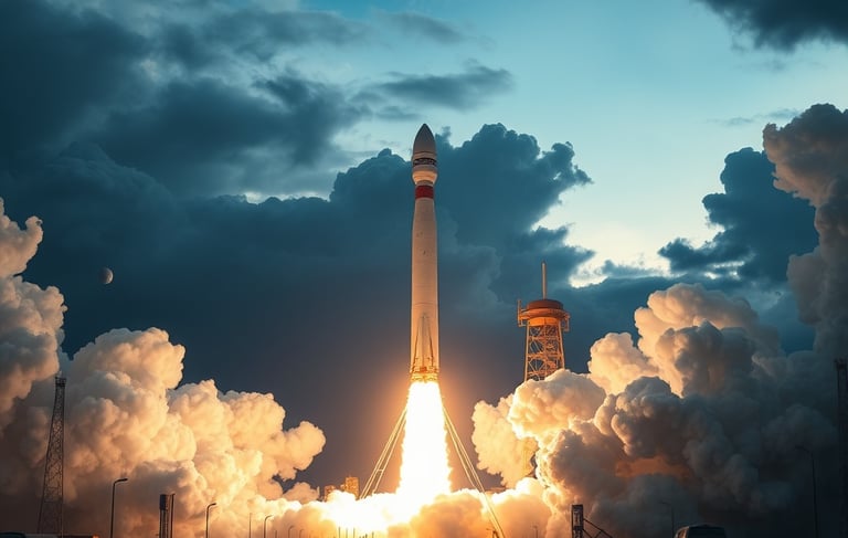 Image of rocket lifting off
