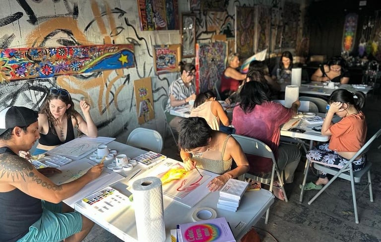 Tamara Liz Spiritual Art Workshop, watercolor for creative expression and healing through art