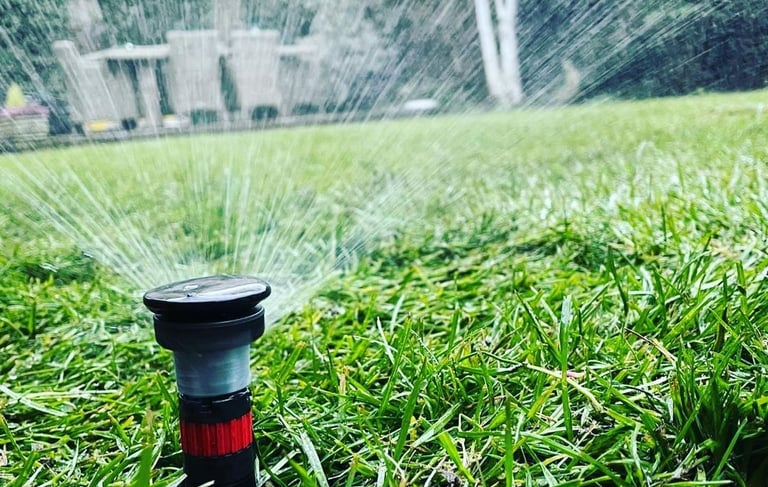 Pop up sprinkler recently installed