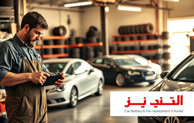 فني تبديل بطاريات سيارات بالكويت