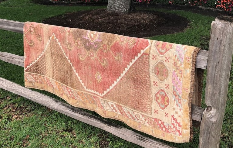 Our vintage rugs collection include beautiful pieces from Kars, Turkey that have unique design and colors