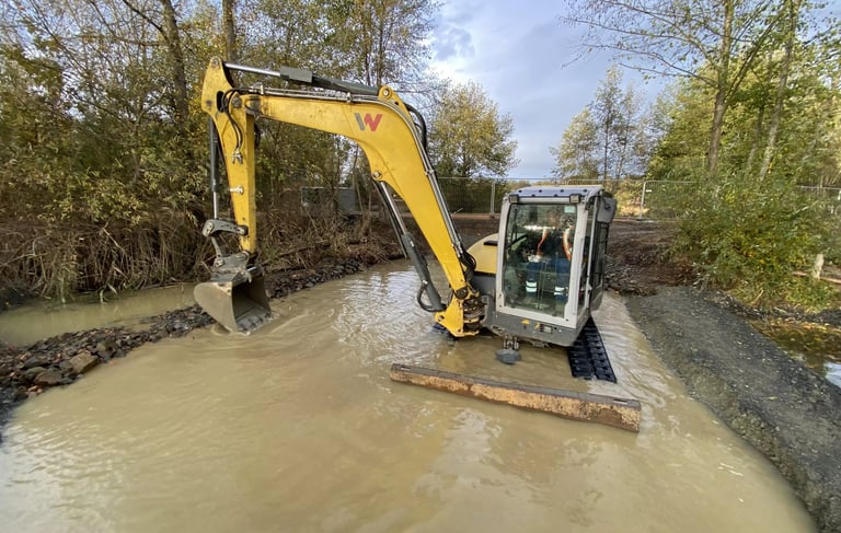 Dompierre-sur-Besbre en travaux de terrassement