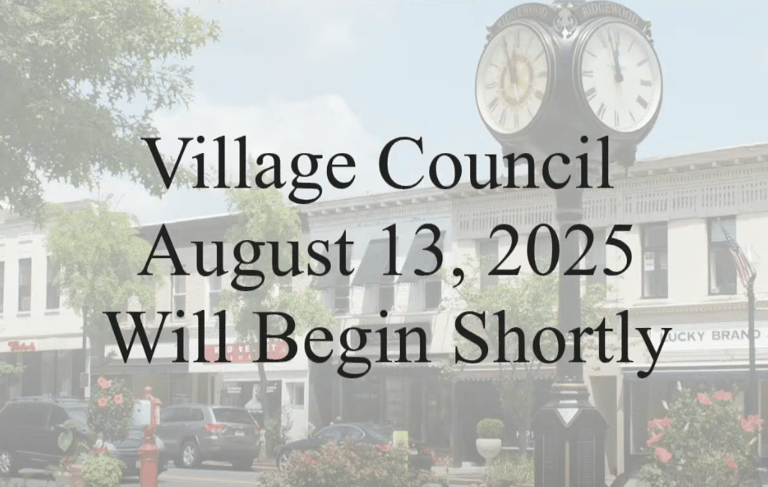 Village Council Town Hall Thumbnail Cover - shows date