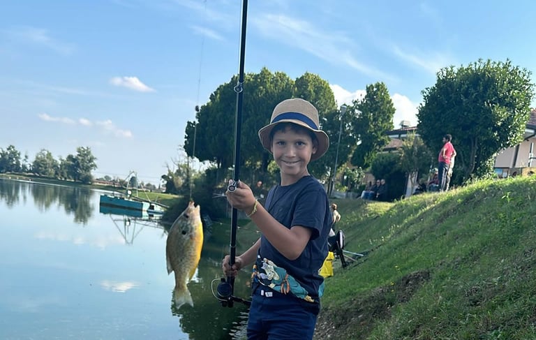 A pesca con Papino!