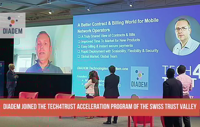 A founder speaking at a tech visioconference