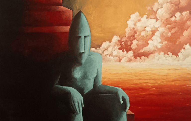 Sin título, Óleo en lienzo 100 x 80 cm.