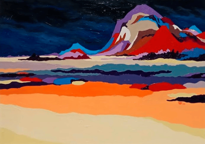 Nocturna, Óleo en lienzo 70 x 50 cm.