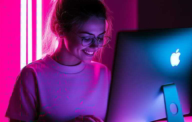 vrouw leert AI tekst schrijven met ChatGPT