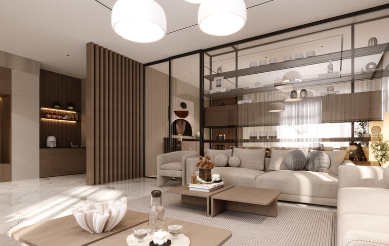 تصميم داخلي موديرن لفيلا بالرياض