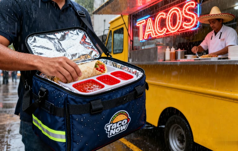 custom thermal delivery bag in real work