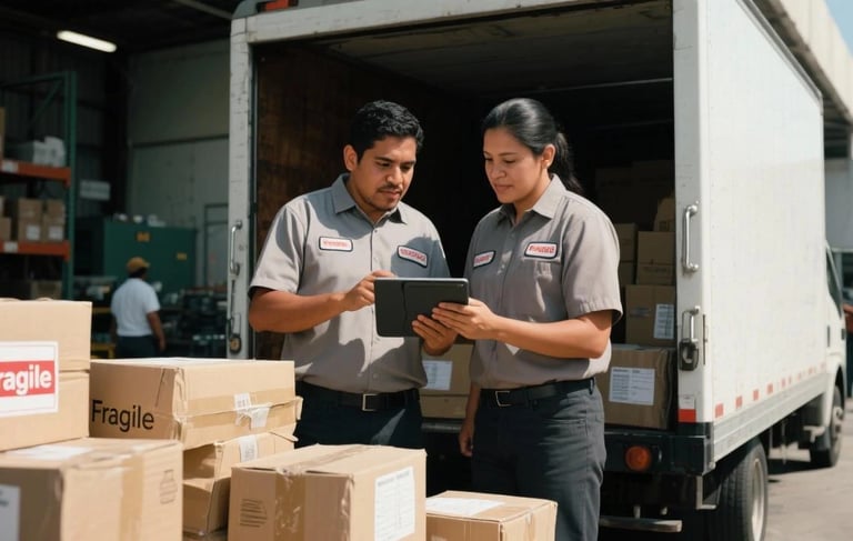 delivery handover to customer by Ningbo J & T