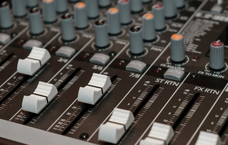 Professional audio mixing for TUX LIVE instrumental guitar and piano performances.