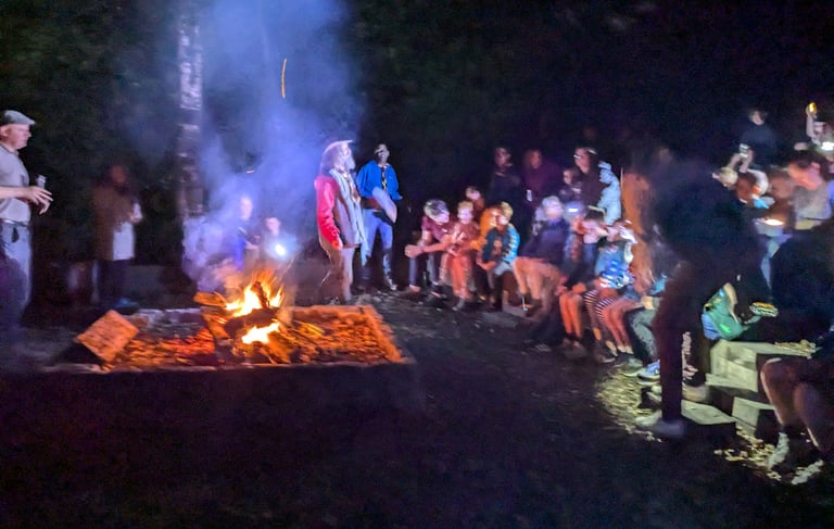 Young leaders at a camp with scouts and cubs from Allerton and grassendale