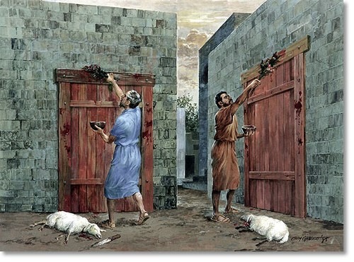  The Passover Lambs Blood Above Door - Exodus 12:23