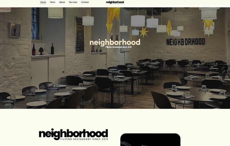 Neighborhood Filipino Restaurant at Rome - Website