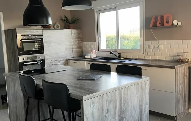 Photo avant réalisation cuisine à Tourville sur Odon par Baïa Home