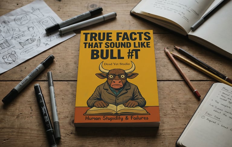 a book cover of a book with a bull in the middle of it