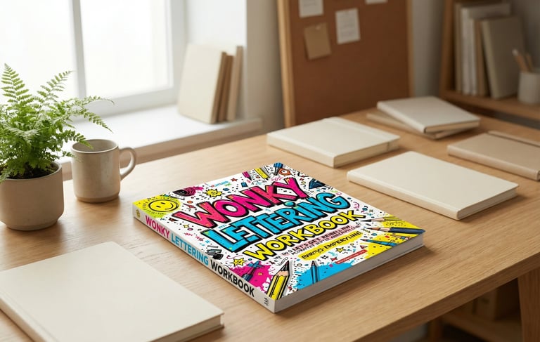 a book cover of a book on a desk