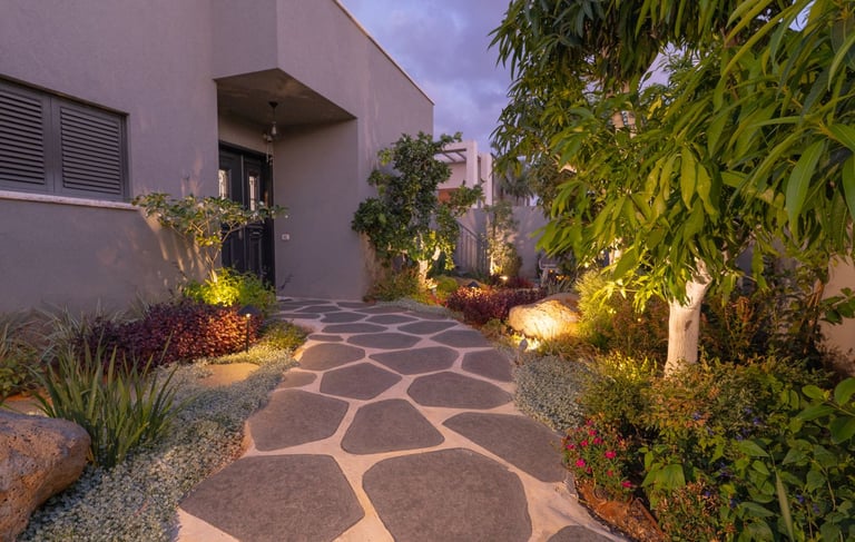 שבילי דריכה כניסה לבית