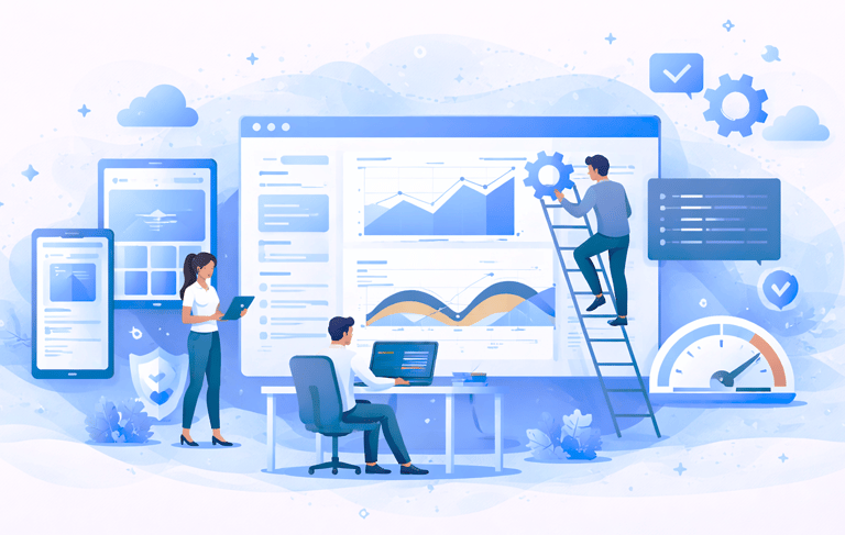 Modern digital technology background for software company