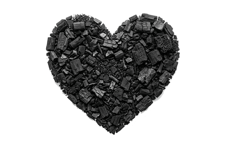 Biochar heart