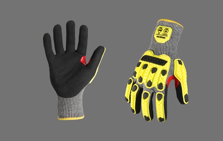 High performance industrial safety gloves for hand protection in hazardous environments