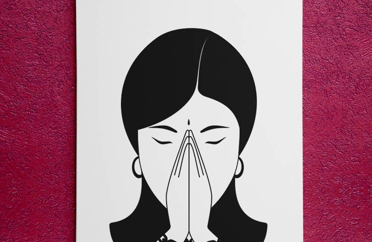 Indian woman illustration