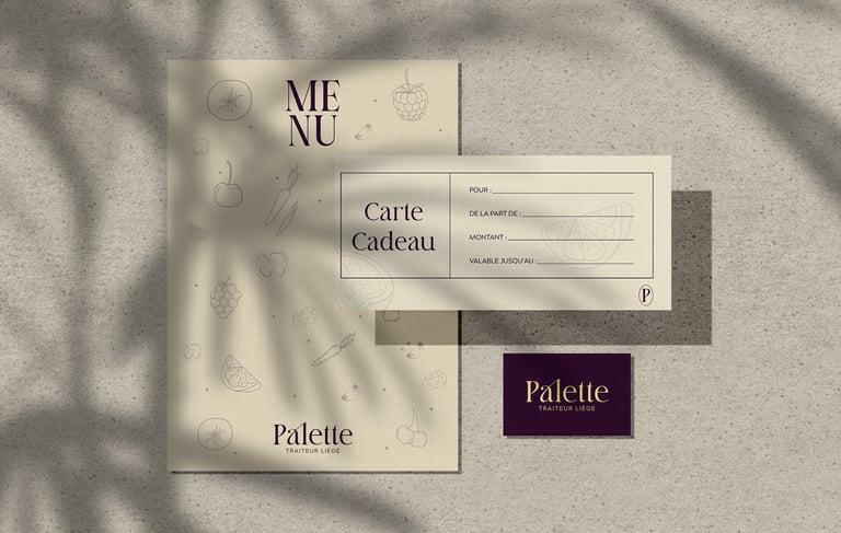 Identité visuelle - Palette-traiteur Liège by Soleado studio