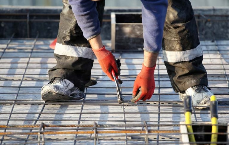 a man in a hard hat and a hard hat