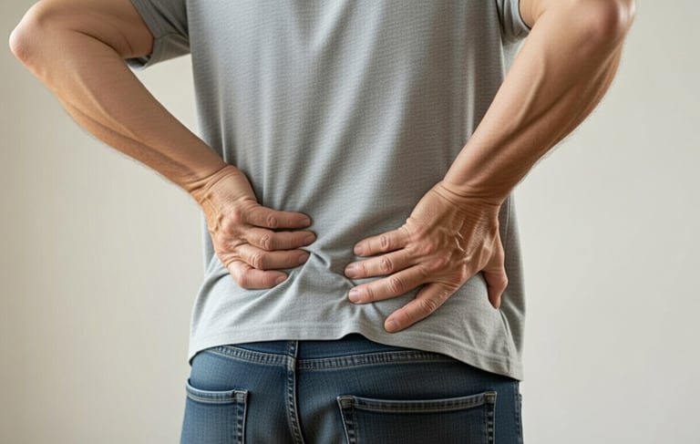 Fiqgura mostrando uma pessoa com dor lombar
