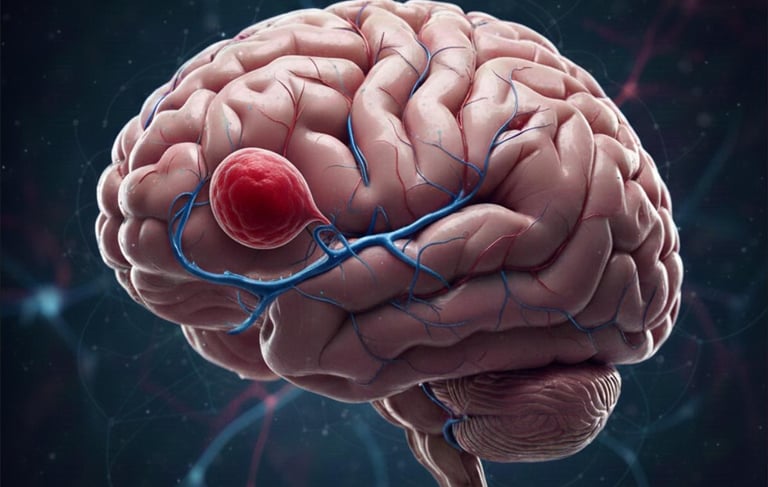 Figura esquemática artística do aneurisma cerebral