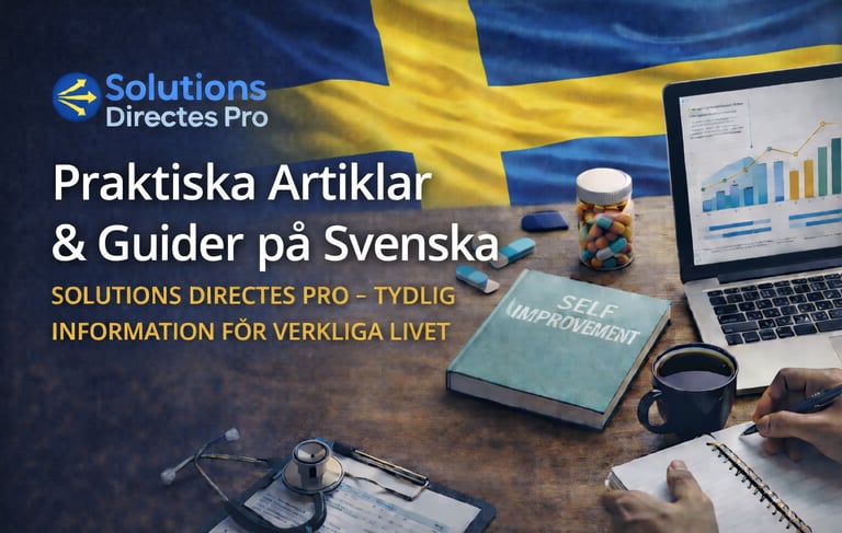 Praktiska artiklar på svenska om hälsa, välmående och personlig utveckling. Tydlig och pålitlig info